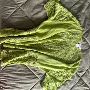 Green cardigan